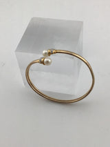 10KY Diamond + Pearl Bracelet BR119
