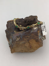 14KY EMerald+Diamond Bracelet BR75