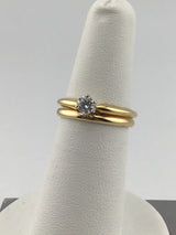18KY Diamond Wedding Band Set CON123