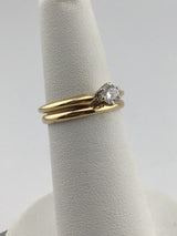 18KY Diamond Wedding Band Set CON123