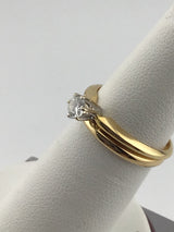 18KY Diamond Wedding Band Set CON123
