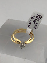 18KY Diamond Wedding Band Set CON123