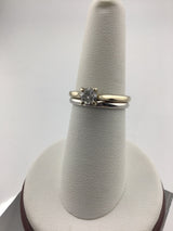 14KYW Two-Tone Wedding Set CON131