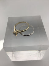 14KYW Two-Tone Wedding Set CON131