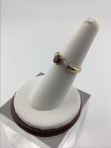 18KY Garnet + Diamond Ring CON134