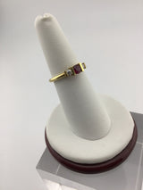 18KY Garnet + Diamond Ring CON139