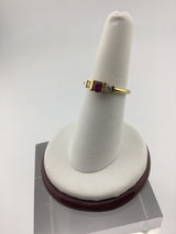 18KY Garnet + Diamond Ring CON139