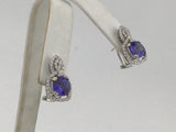 18KW Brilliant Diamond+Tanzanite Earrings E102