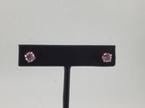14KY Rose De France Amethyst Studs E144