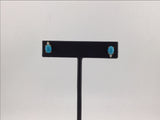 14KY Turquoise+Diamond Earrings E155