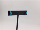14KY Turquoise+Diamond Earrings E155