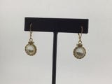 14KY Gold Fleck Dangle Earrings E176