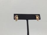 14KY Ruby+Diamond Wing Studs E179