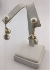 14KY Pearl Dangles E214