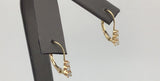 14KY Stacked Diamond Dangle Earrings E264