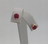 14KY Garnet Studs E290
