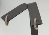 14KY Diamond Huggie Earrings E294