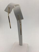 14KY Diamond Bar Dangles E295