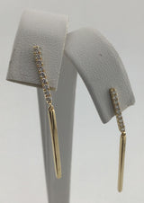 14KY Diamond Bar Dangles E295