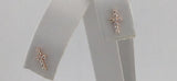 14KR Diamond Cross Studs E296