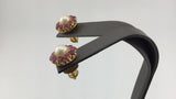 22KY Pearl+Ruby Studs E306