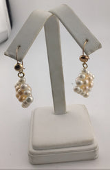 GF Pearl Cluster Earrings E317