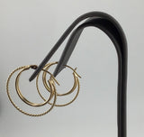 14KY Rope/Wire hoop earrings E320