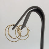 14KY Rope/Wire hoop earrings E320