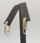 14KY Rope/Wire hoop earrings E320