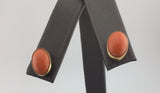 18KY Coral Screw Back Stud Earrings E334