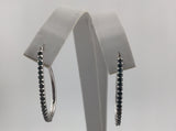 Green Radiated Diamond Hoops E335