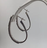 Green Radiated Diamond Hoops E335