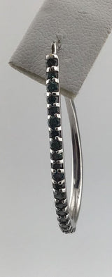 Green Radiated Diamond Hoops E335