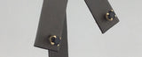 14KY Dark Blue Stone Studs E349