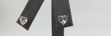 14KY CZ Heart Studs E363