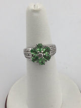 14KW Peridot Diamond Ring R255