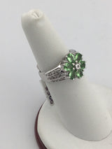 14KW Peridot Diamond Ring R255