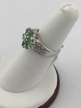 14KW Peridot Diamond Ring R255