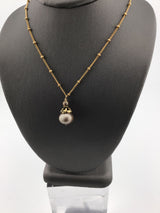 Gold Filled Black Pearl Necklace N130