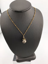 Gold Filled Black Pearl Necklace N130