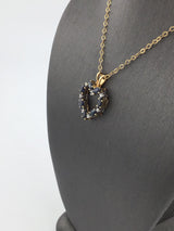 14KY Sapphire+Diamond Heart N142