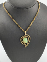 14KY Opal+Nugget Pendant With Gold Filled Chain N154