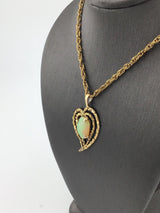 14KY Opal+Nugget Pendant With Gold Filled Chain N154