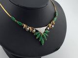 14KY Jade+Diamond Necklace N155