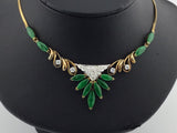 14KY Jade+Diamond Necklace N155