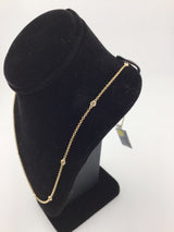 14KY Floating Bezel Set Diamond Necklace N165