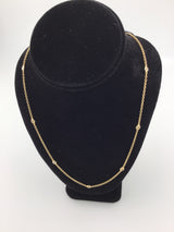 14KY Floating Bezel Set Diamond Necklace N165