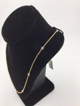 14KY Floating Bezel Set Diamond Necklace N165
