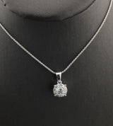 14KW solitare diamond Necklace N170