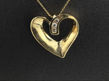 14KY Diamond Heart Necklace N172